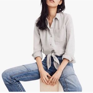 Madewell Front Tie Shirt